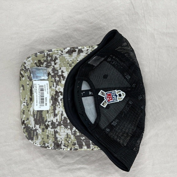Cleveland Browns Trucker Hat Snapback OS NFL New Era‎ Camo Military Salute - Picture 6 of 7